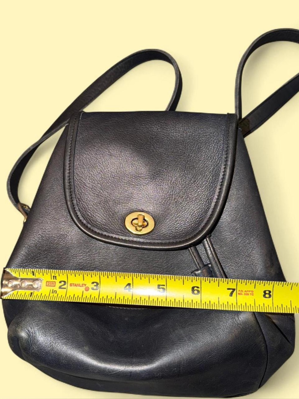 Vintage COACH 9960 Daypack Navy Leather Drawstring Mini Backpack Y2K - Picture 6 of 7